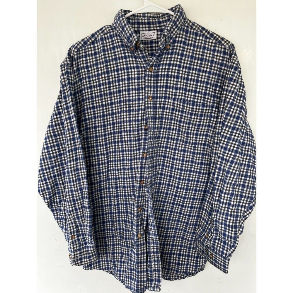 Western fall boho checked plaid flannel shirt XL
